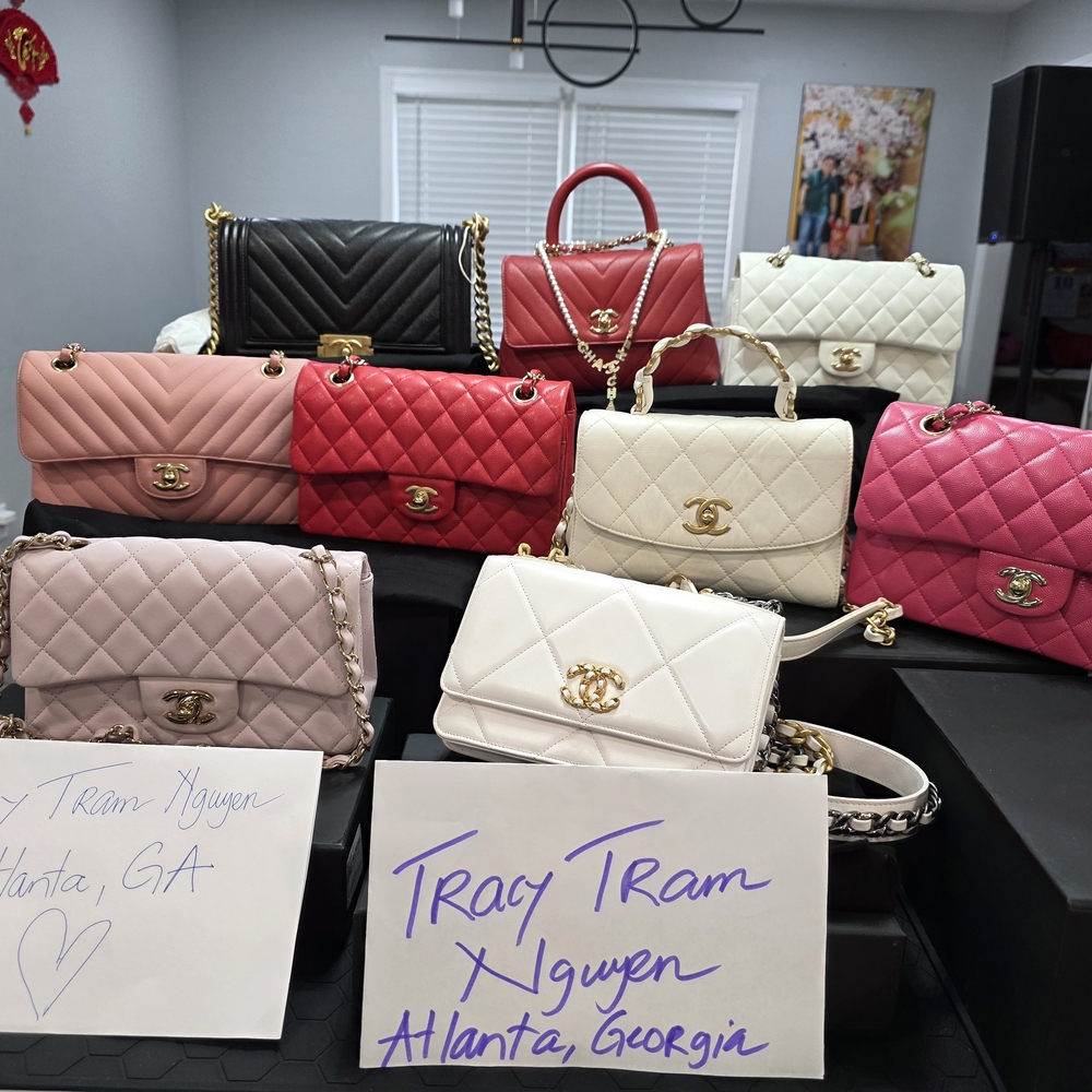 CHANEL Red and Black Quilted Shoulder Bags